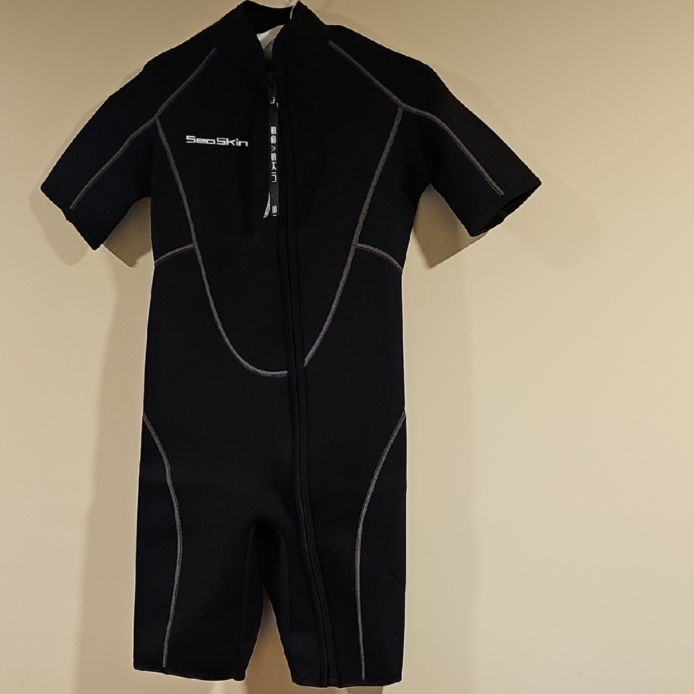 SeaSkin Men's Short Sleeve Black Rashguard